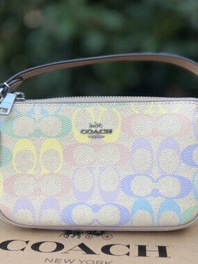NWT Coach Nolita 19 In Rainbow Signature Canvas CDC38